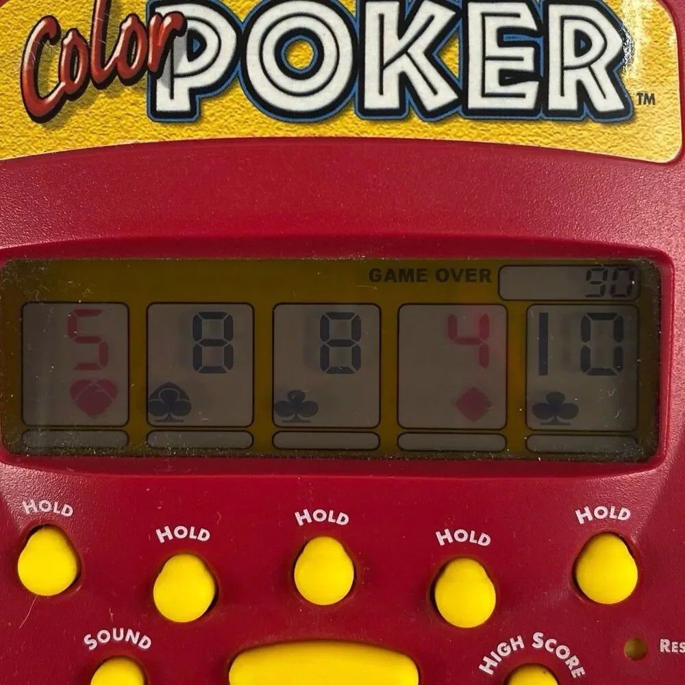 RADICA: Color Poker Electronic Handheld Game 1999 - Tested And Working!